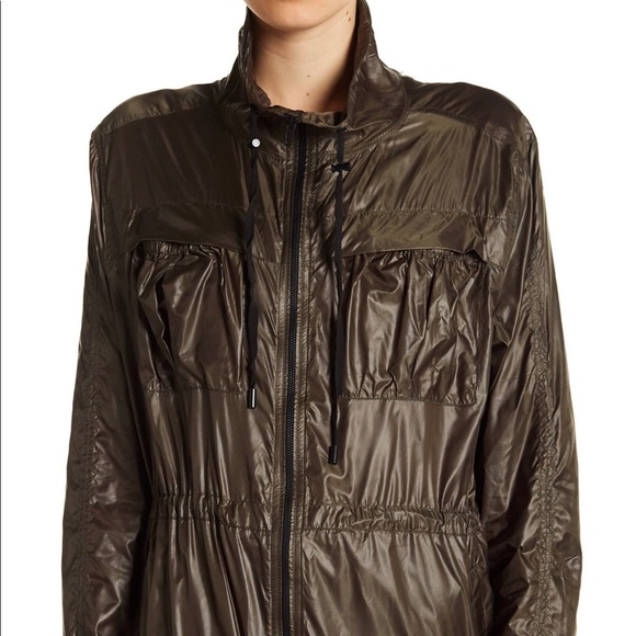 BlankNYC Denim Matte Funnel Neck Windbreaker NWT - Picture 3 of 7